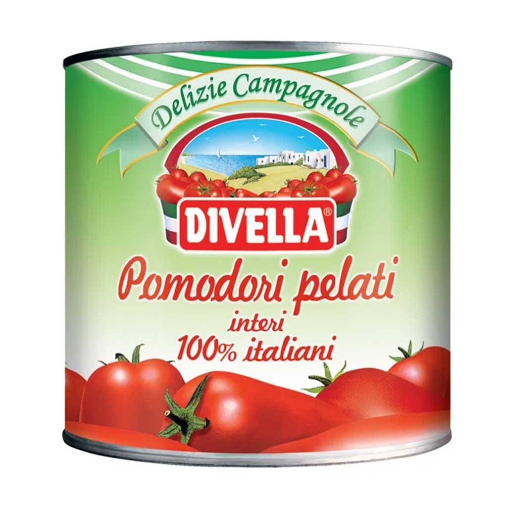 Divella Italian Peeled Tomatoes w/ Basil Leaf 1