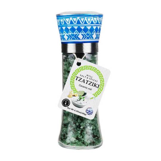 Hellenic Treasures Tzatziki Salt Mix Grinder 1
