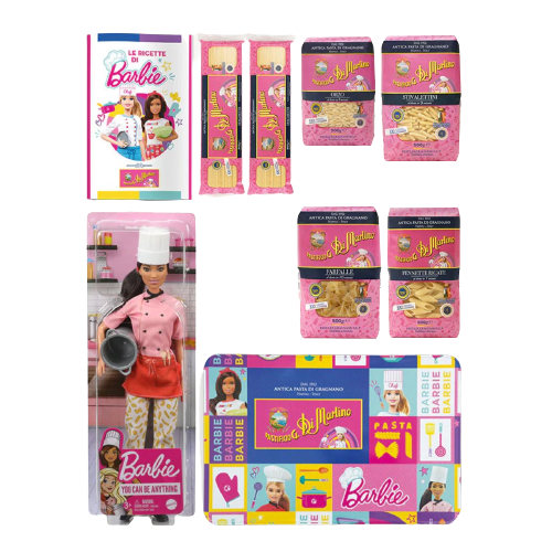 Di Martino Barbie Assorted Pasta Gragnano Chef Set, IGP, with Doll in Luxury Tin 2