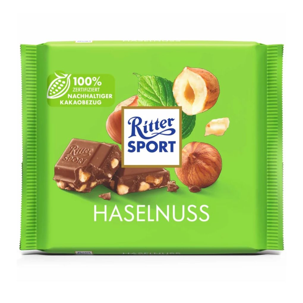 Ritter Sport Milk Chocolate with Chopped Hazelnuts 1