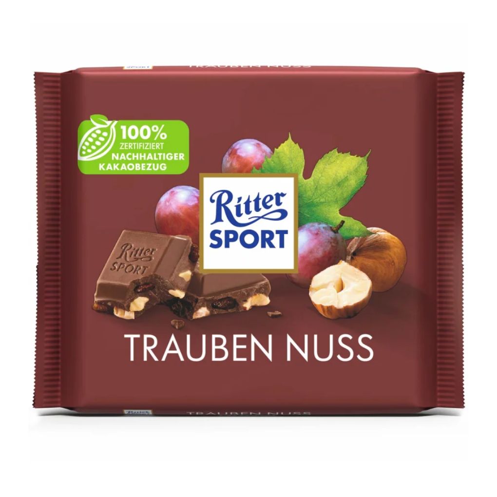 Ritter Sport Milk Chocolate with Raisin & Roasted Hazelnut 1