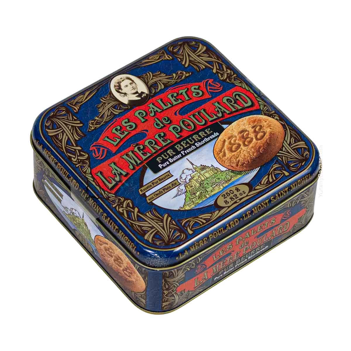La Mere Poulard French Butter Cookies Palets in Luxury Tin 1