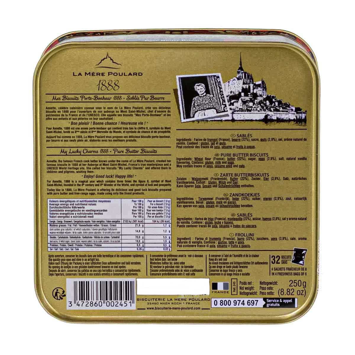 La Mere Poulard French Butter Sable Cookies in Luxury Tin 3