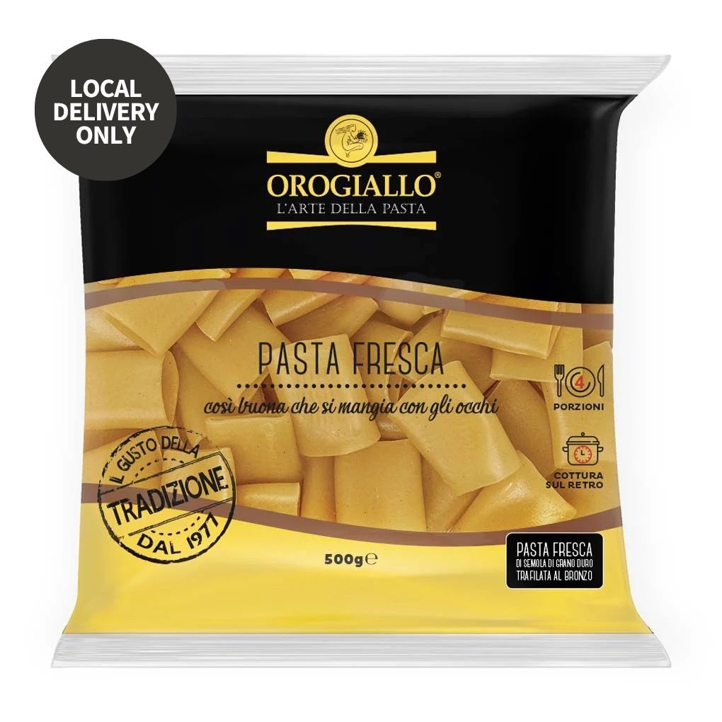 Oro Giallo Fresh Paccheri Pasta 1