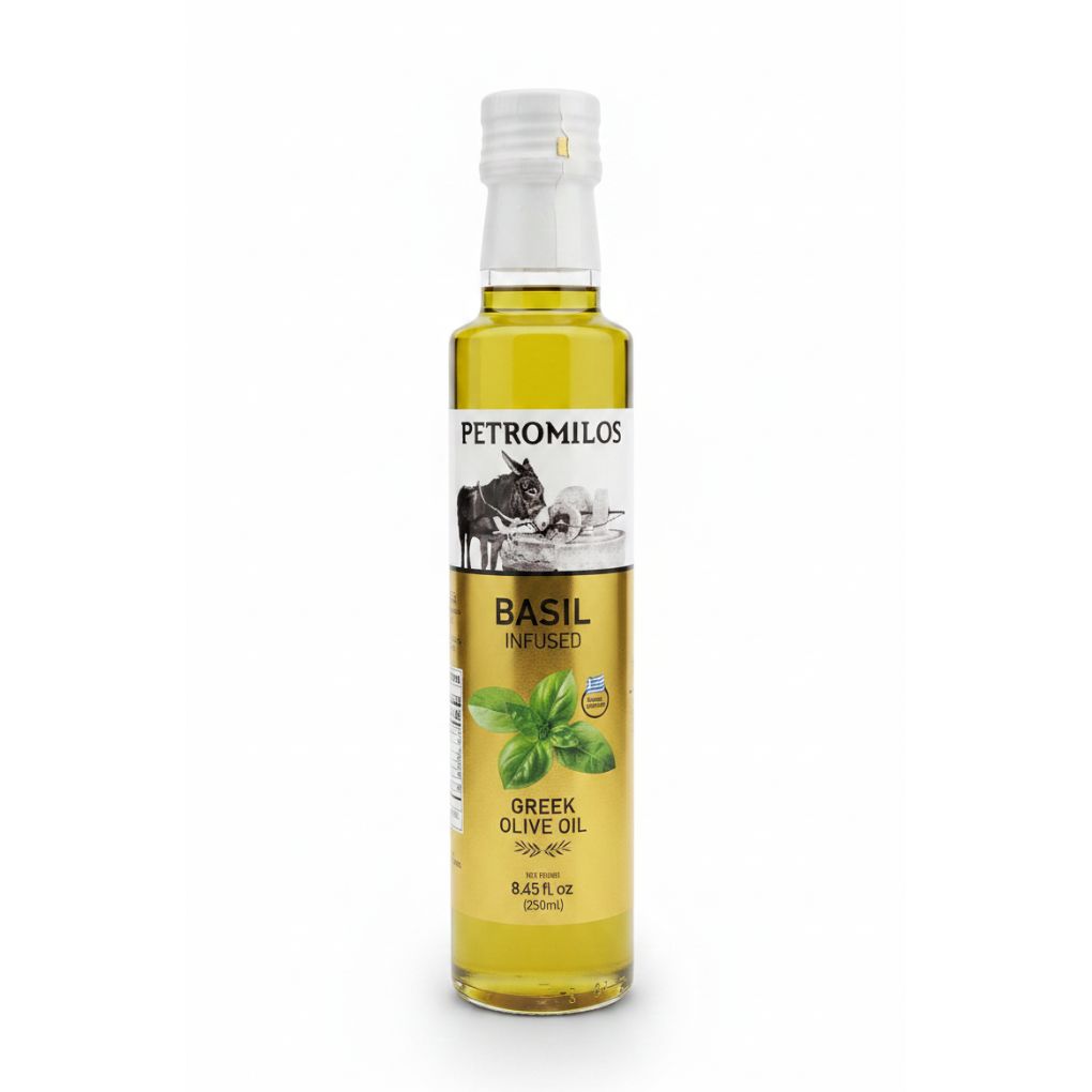 Petromilos Basil Infused Greek Olive Oil 1