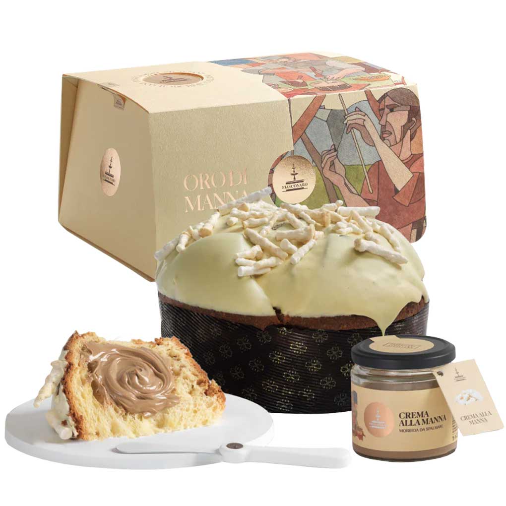 Fiasconaro Panettone Oro di Manna (with Manna Cream & Spreader) 1