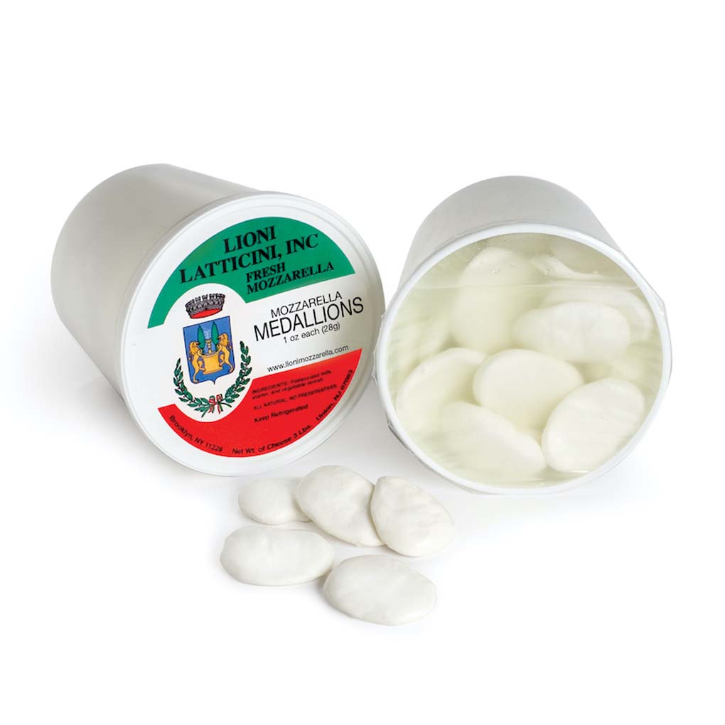Lioni Latticini Medallions Fresh Mozzarella in Water, 1oz Pc 2