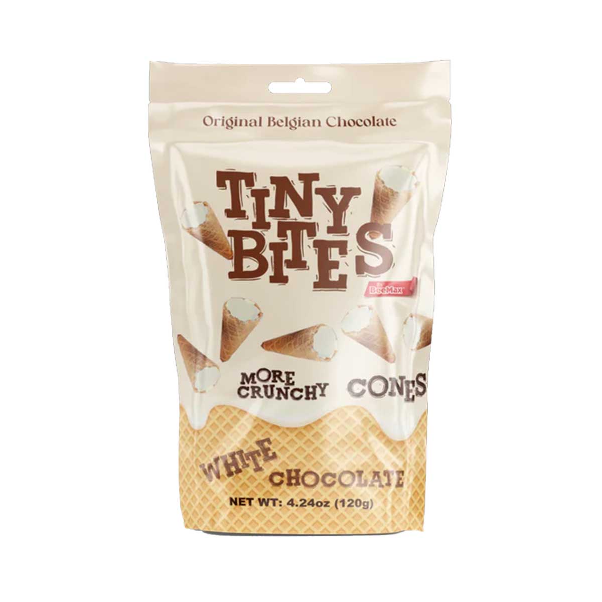 Tiny Bites Belgian White Chocolate Mini Waffle Cones 1