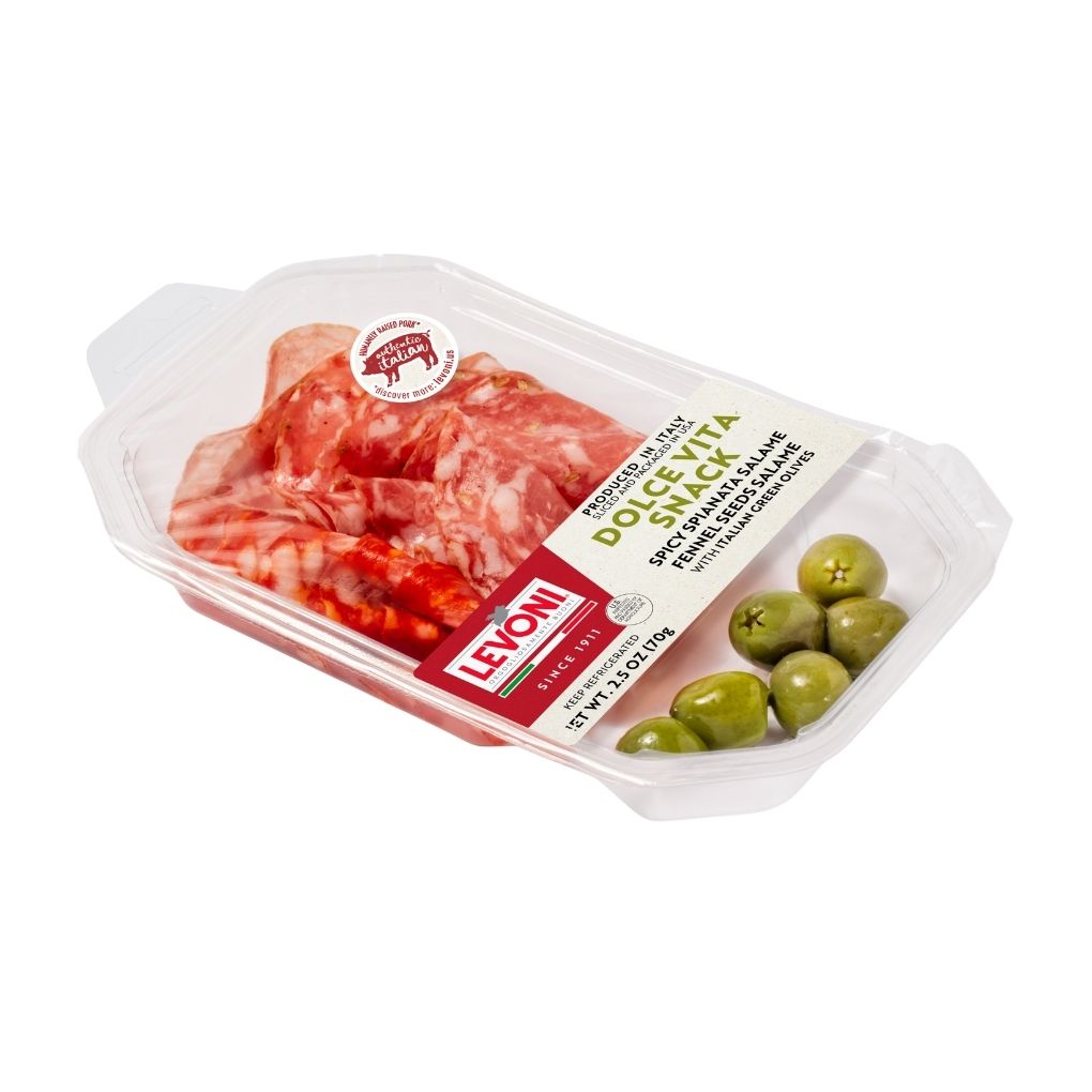 Levoni Dolce Vita Snack with Spianata Calabrese, Finocchio Salami and Castelvetrano Olives 1