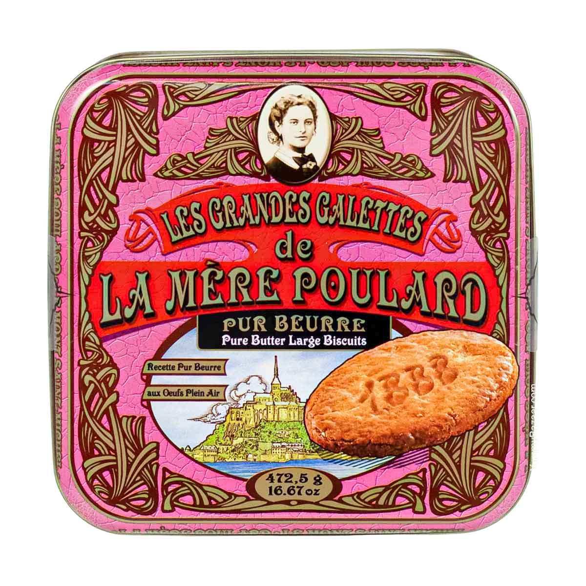 La Mere Poulard French Les Grandes Galettes Butter Cookies in Luxury Tin 2
