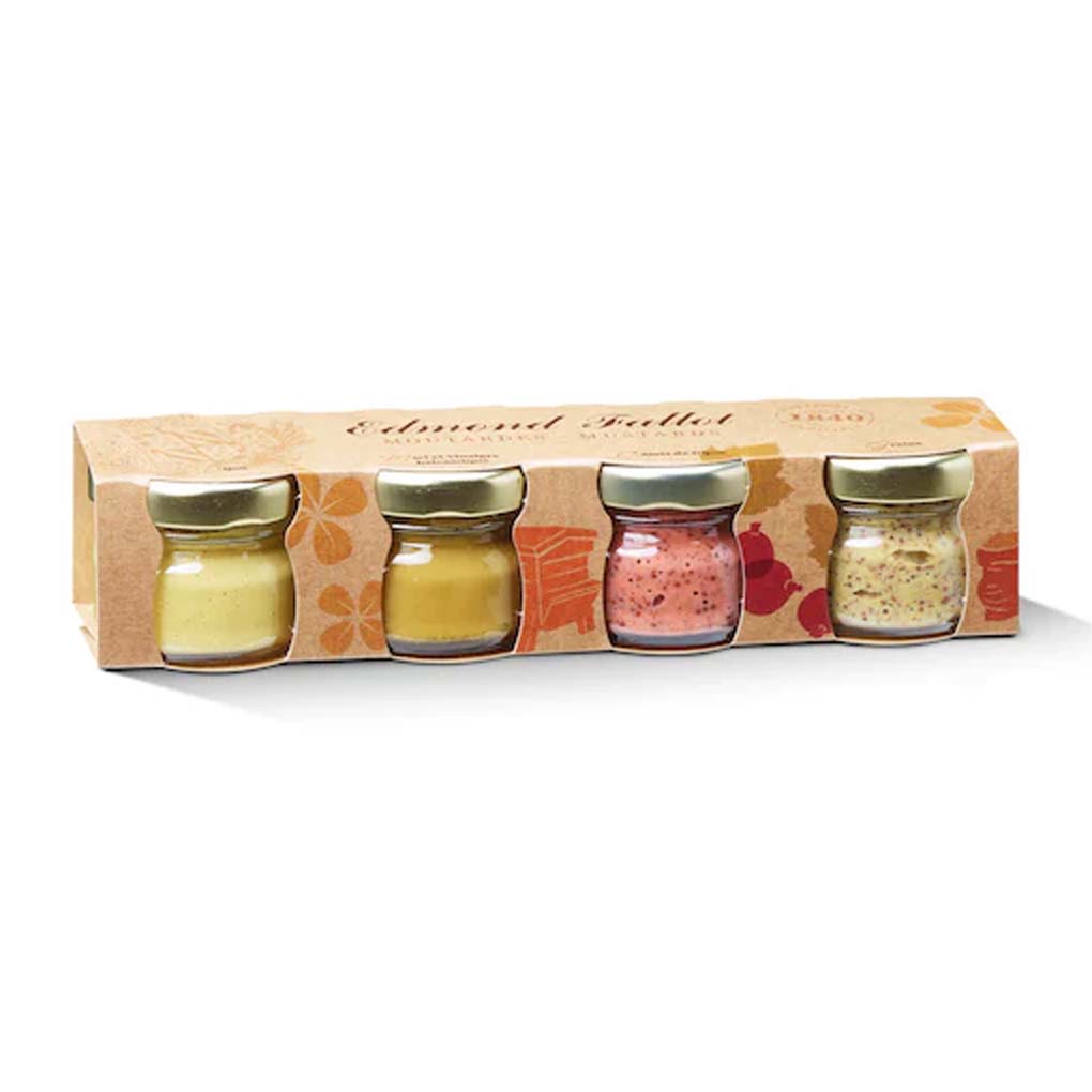 Edmond Fallot Assorted Mini French Mustard 4 x 0.88 oz 1
