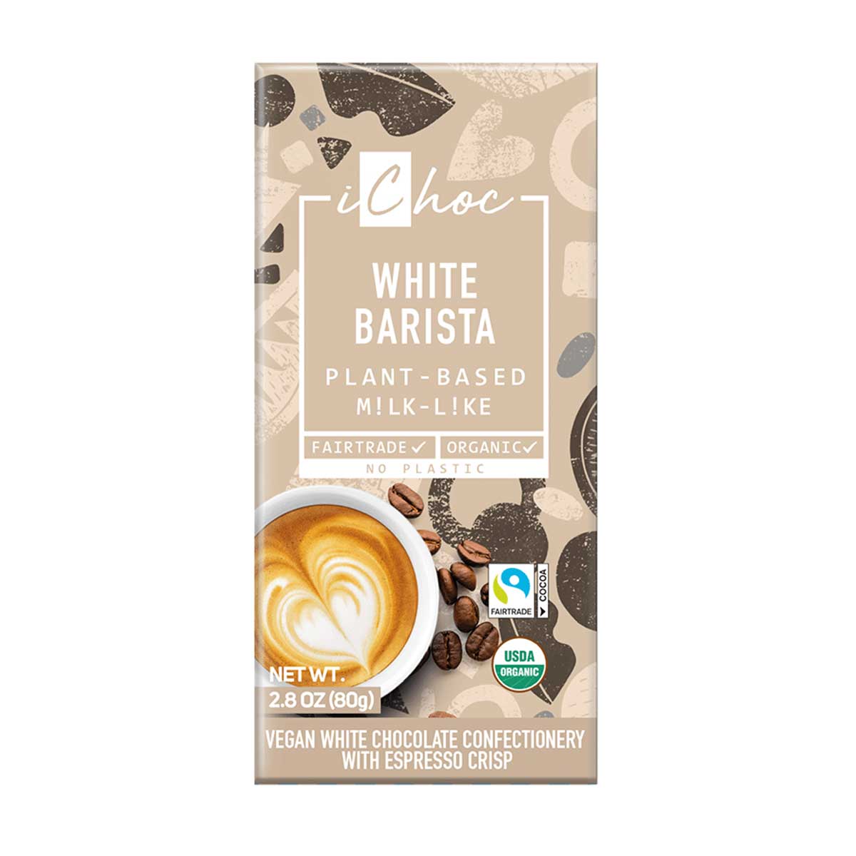 iChoc Espresso Chocolate Bar, Organic & Vegan 1