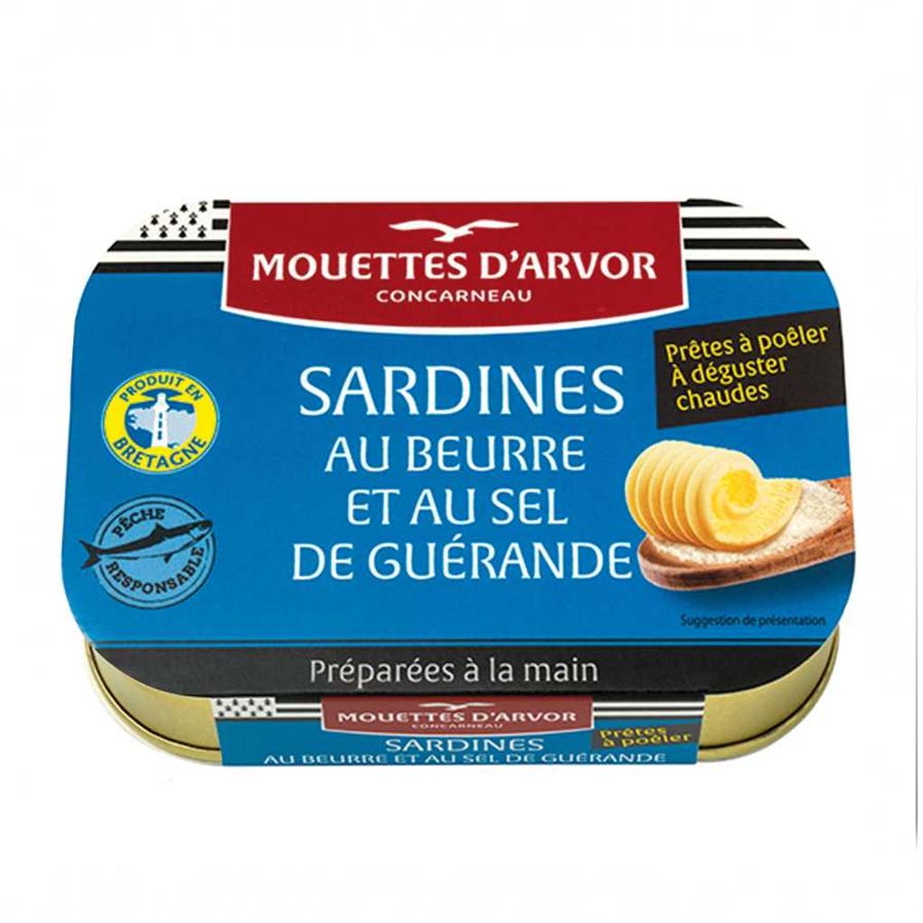 Mouettes D'Arvor Sardines with Butter & Guérande Sea Salt 1