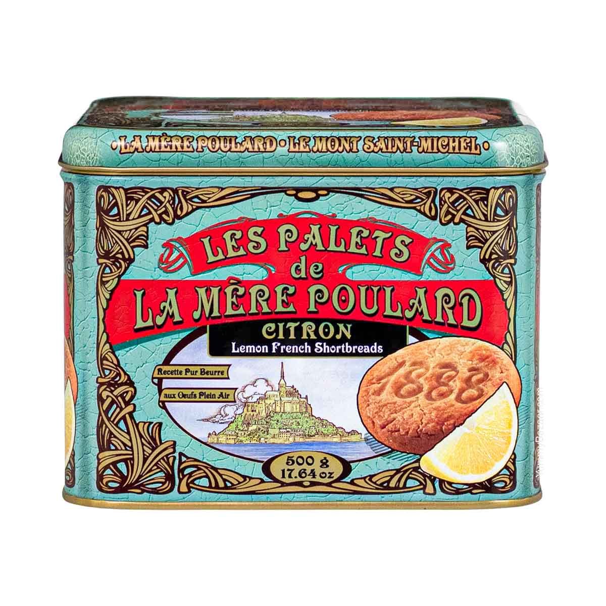 La Mere Poulard French Lemon Butter Cookies Palets in Luxury Tin 1