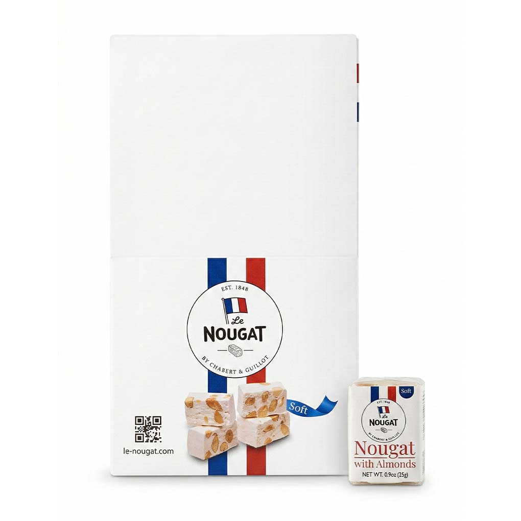 Le Nougat French Almond Honey Nougat, Soft, Display Case 1