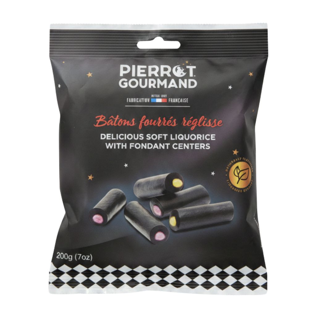 Pierrot Gourmand Soft Licorice Sticks with Fondant Center 1