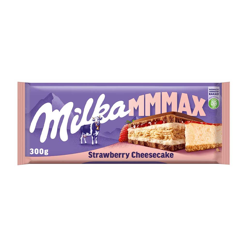 Milka Milk Chocolate with Strawberry Cheesecake, XXL 1