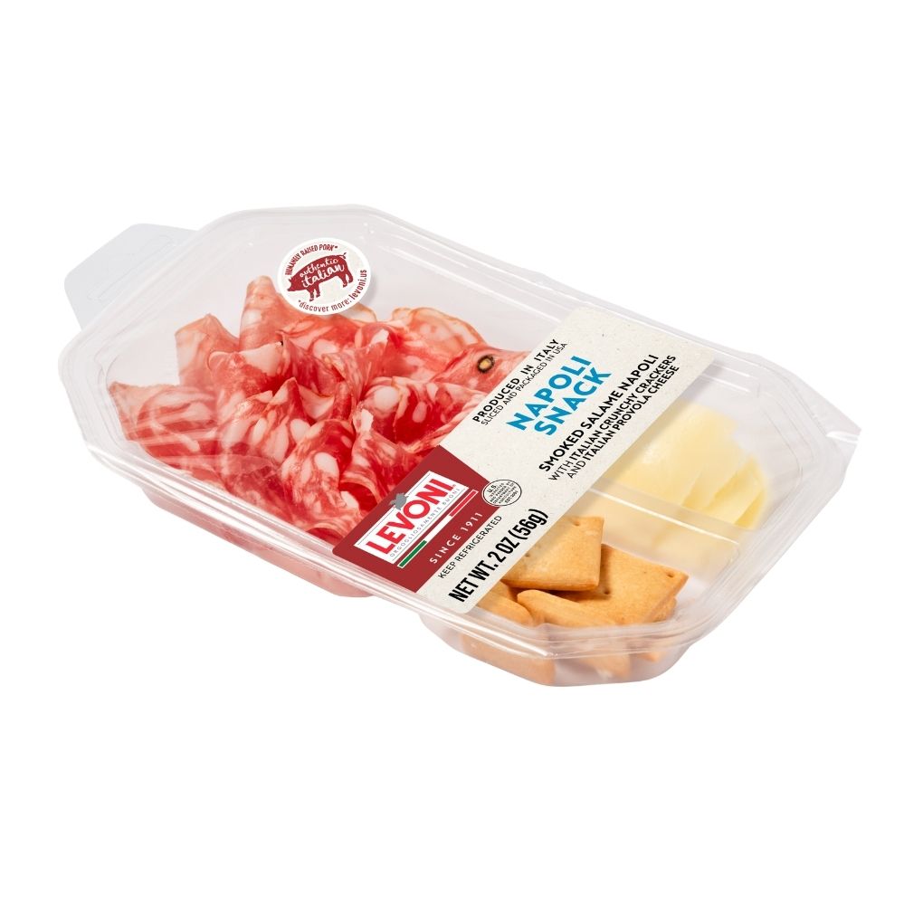 Levoni Napoli Salami Snack with Crackers and Provola Cheese 1