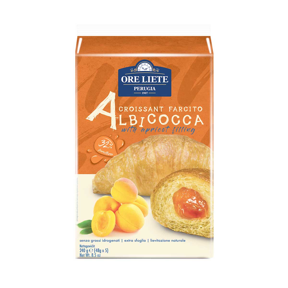 Ore Liete Italian Croissant with Apricot Filling 1