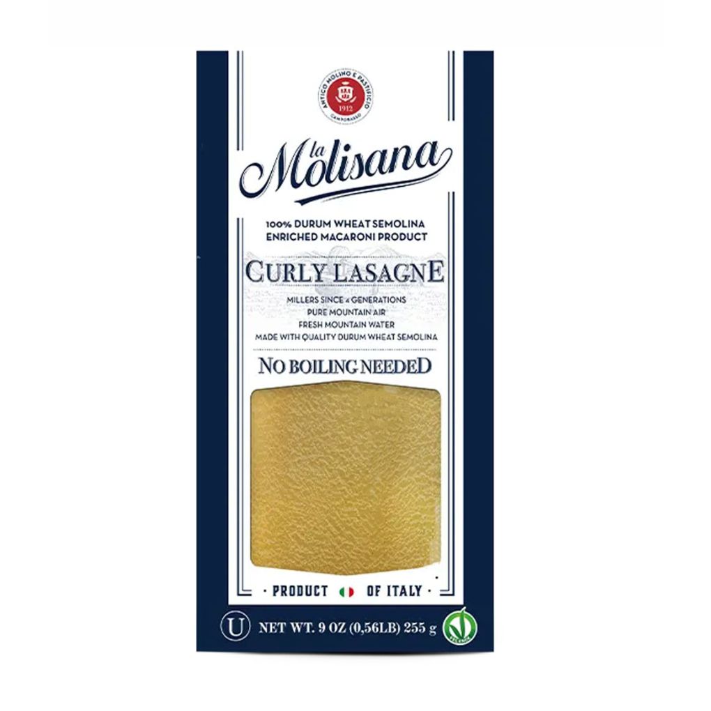 La Molisana 100% Italian Wheat Curly Lasagna, Oven Ready #222 1