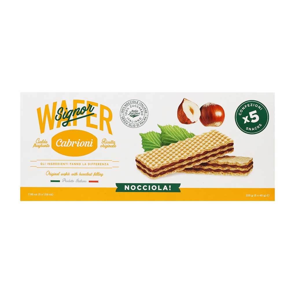 Cabrioni Italian Hazelnut Signor Wafer 5-pack, No Palm Oil 1