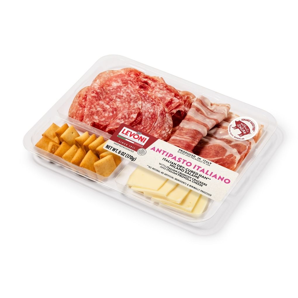 Levoni Antipasto Italiano Snack with Prosciutto, Milano Salami, Crackers and Provola Cheese 1