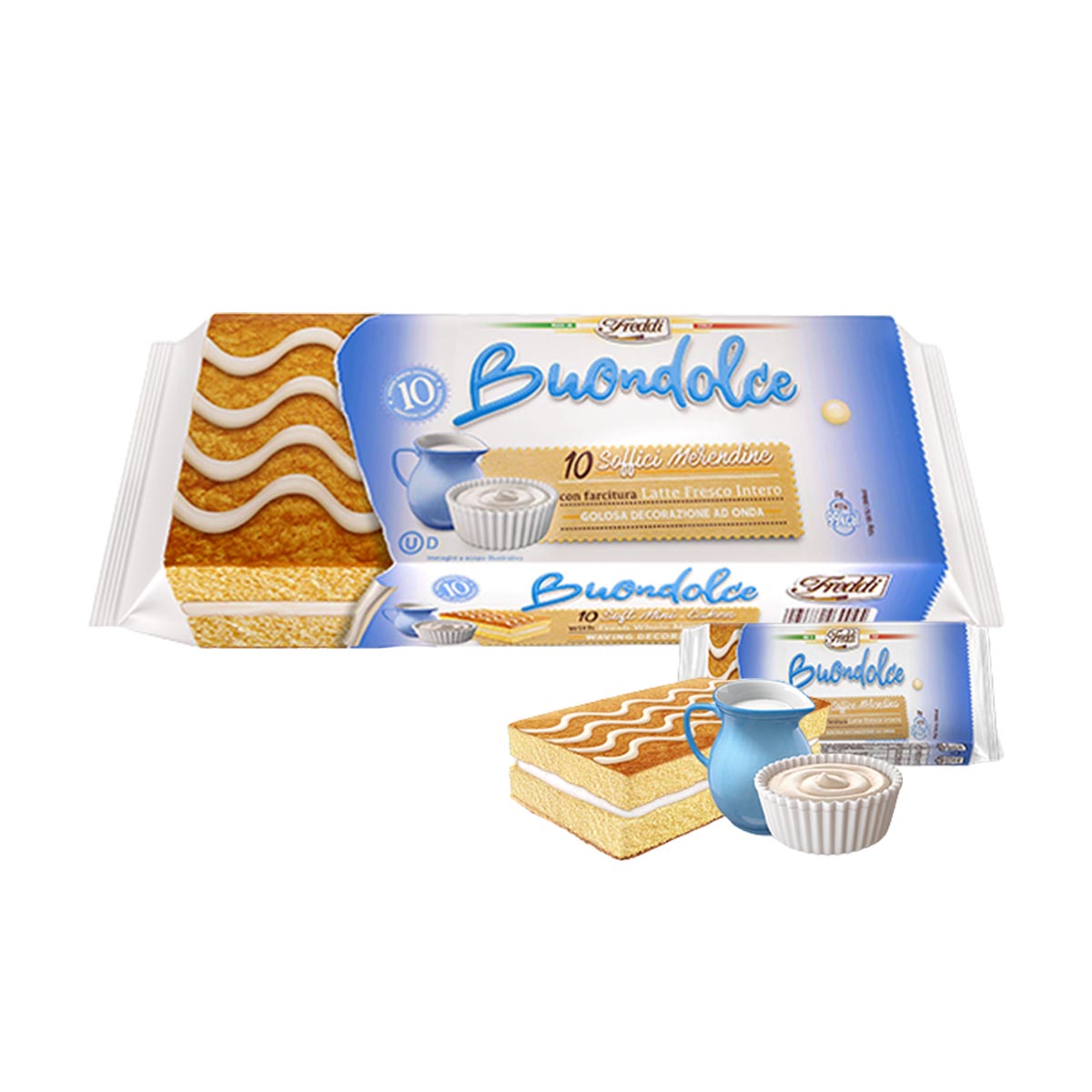 Freddi Milk Cream Snack Cakes Buondolce 1