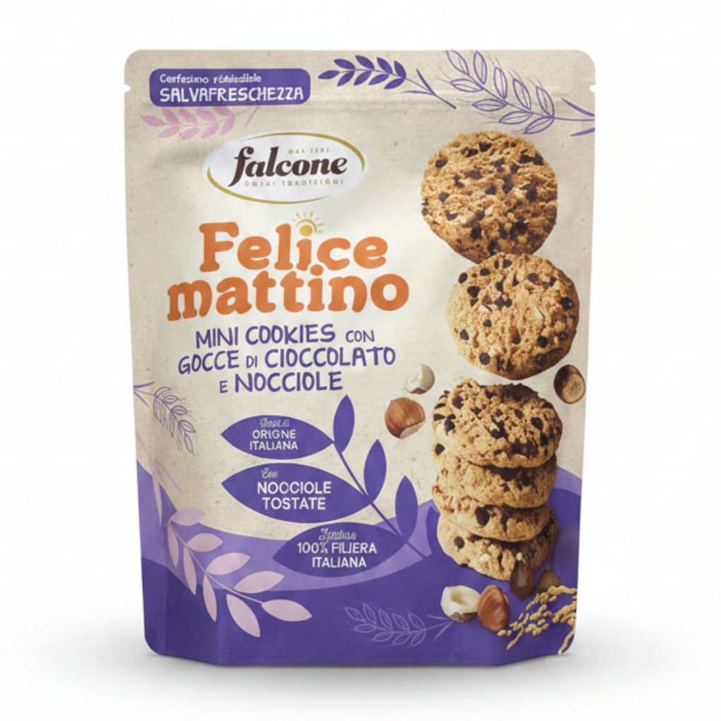 Falcone Mini Chocolate Chip Cookies with Hazelnuts 1