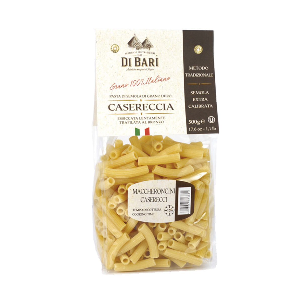 Di Bari Maccheroncini Caserecci Pasta, Bronze Cut  1