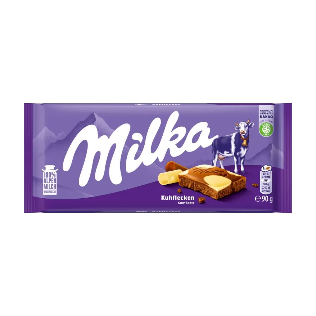 Milka Happy Cows Milk & White Chocolate Bar 1