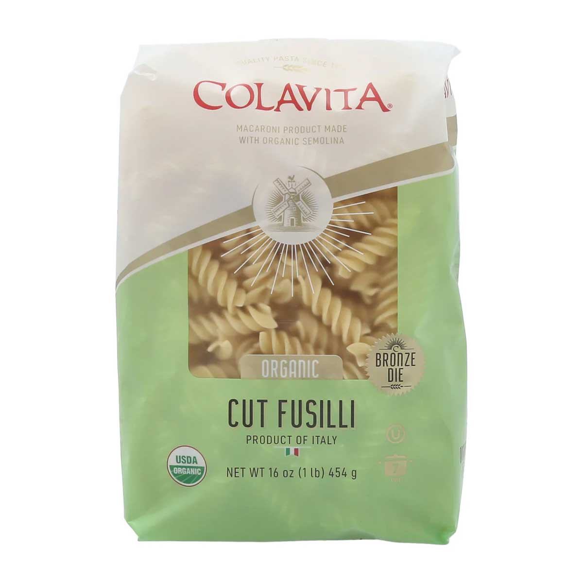 Colavita Italian Organic Cut Fusilli Pasta 1