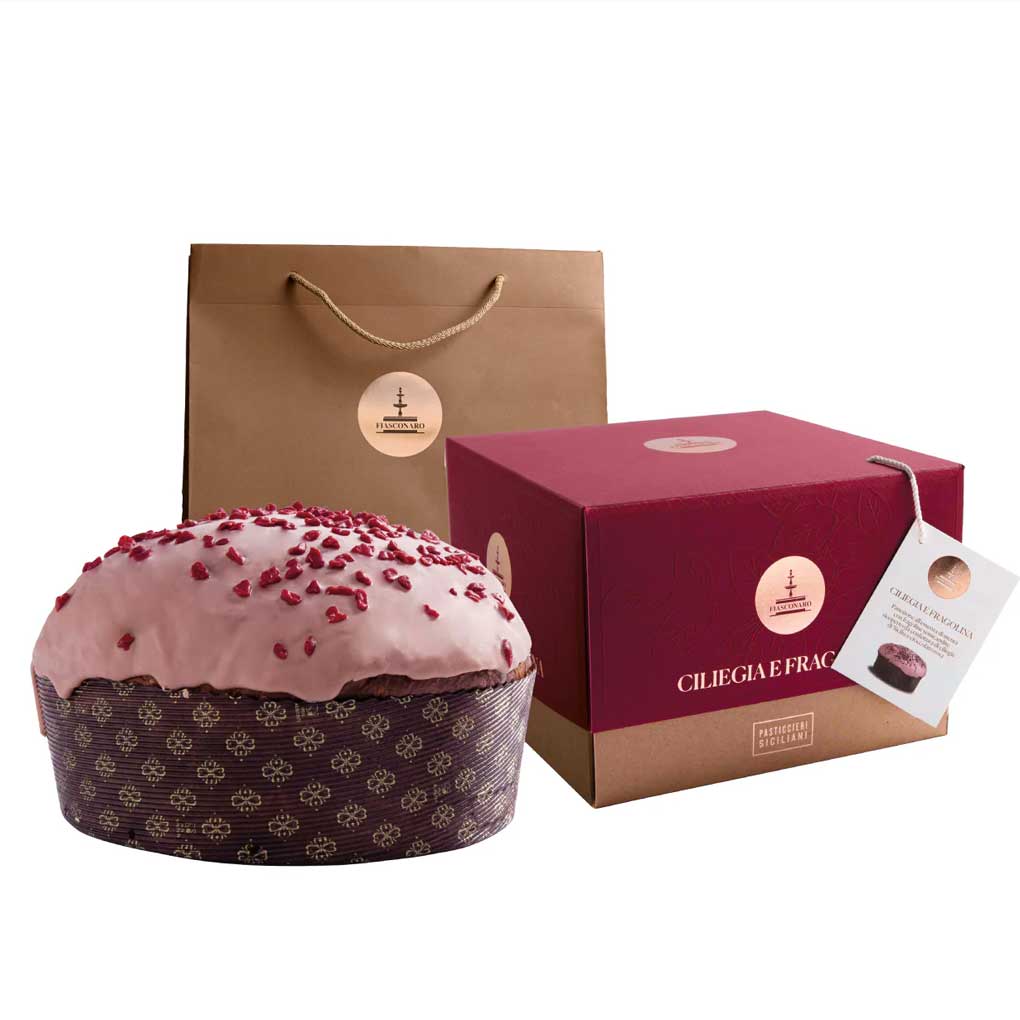 Fiasconaro Sicilian Cherry & Wild Strawberry Panettone 1