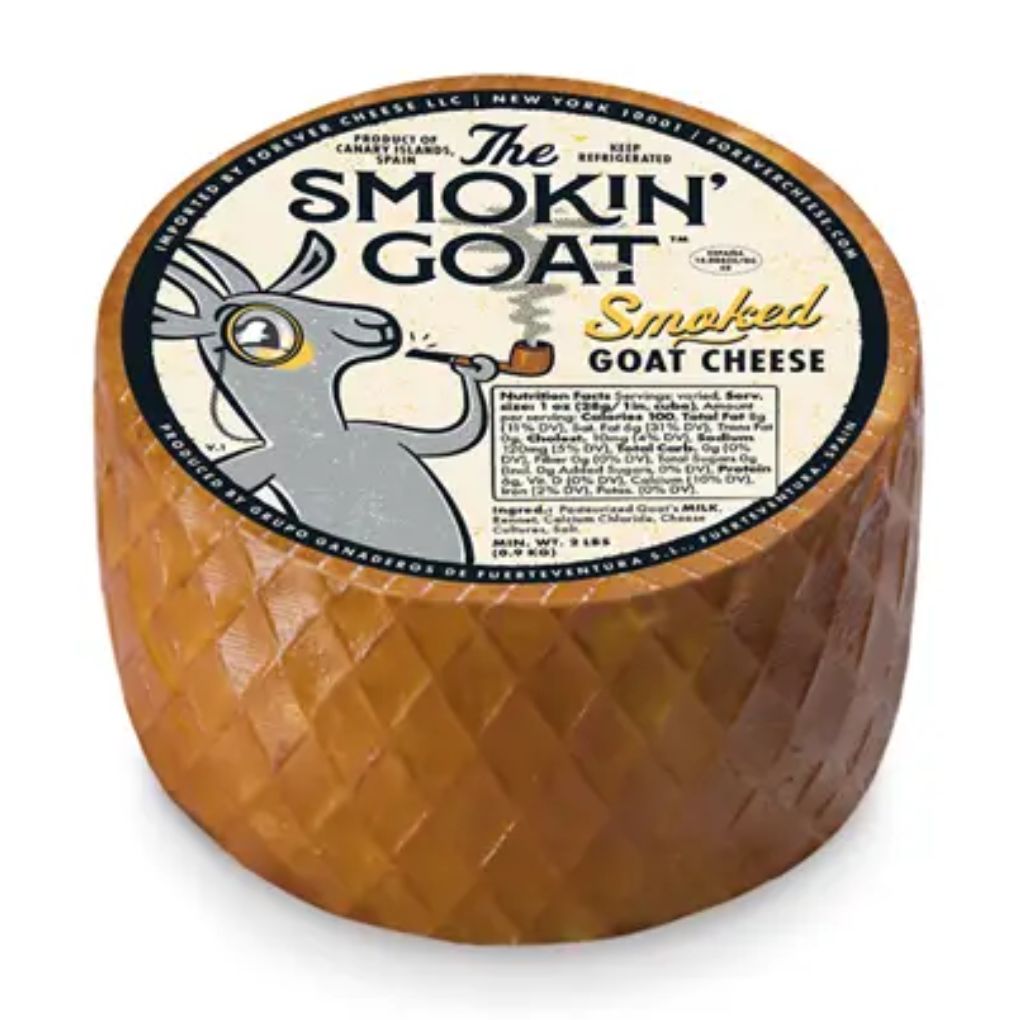 Mitica Smokin' Goat Smoked Goat Cheese, Mini Wheel 1