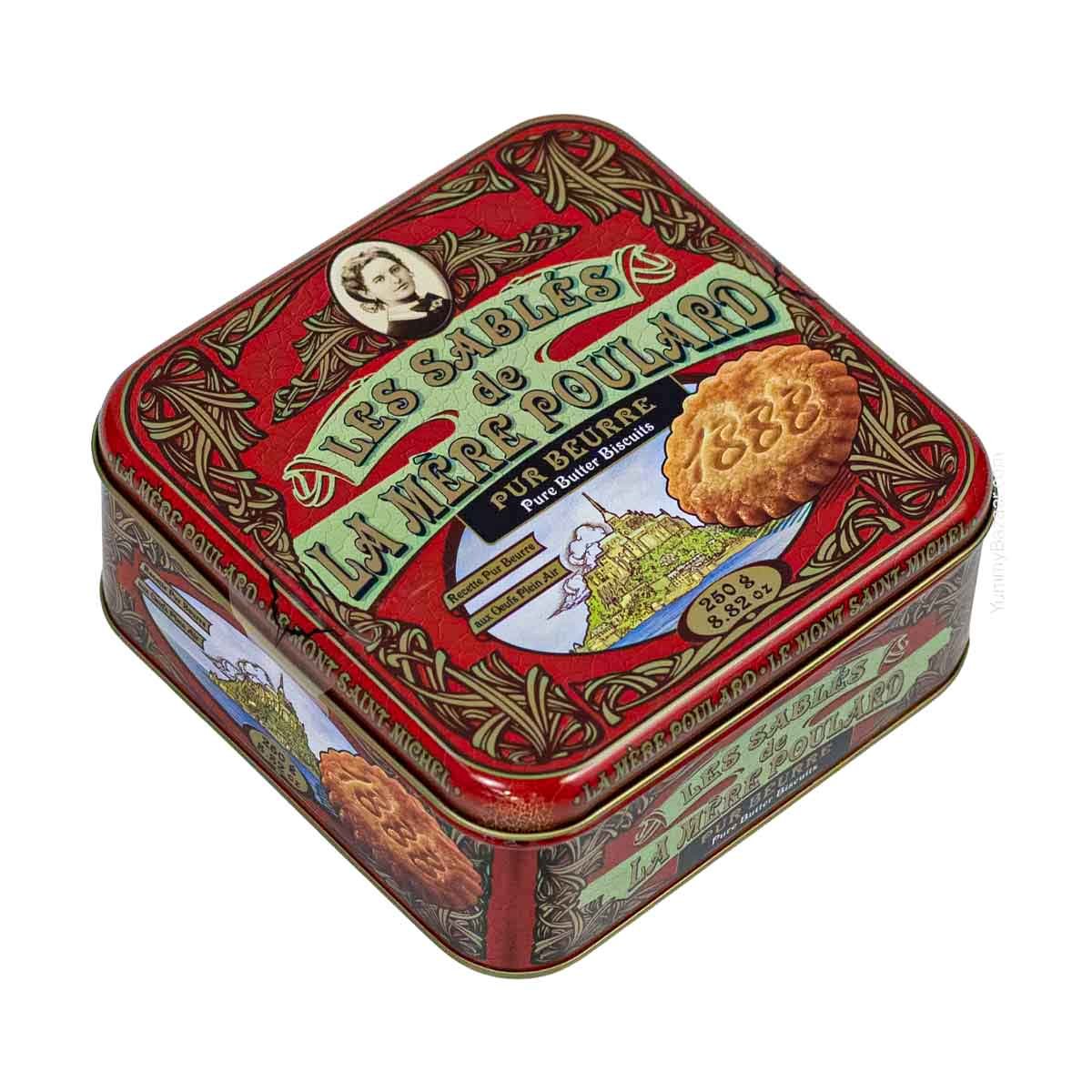 La Mere Poulard French Butter Sable Cookies in Luxury Tin 1