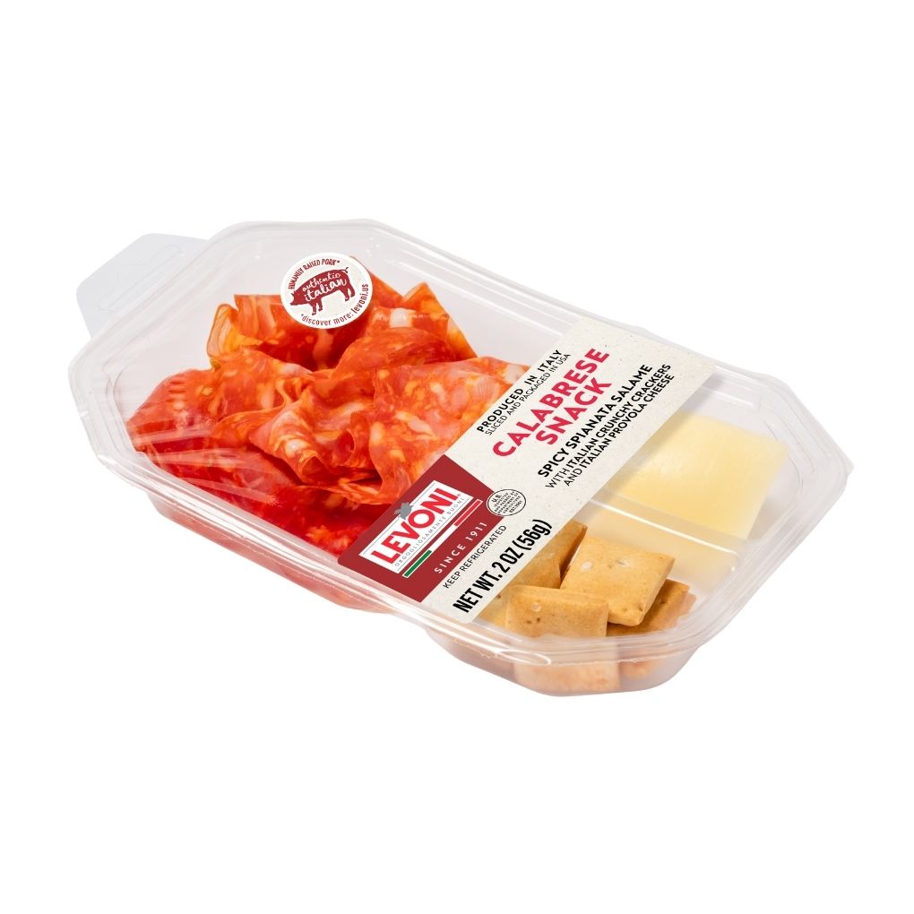 Levoni Spianata Calabrese Snack with Crackers and Provola Cheese 1