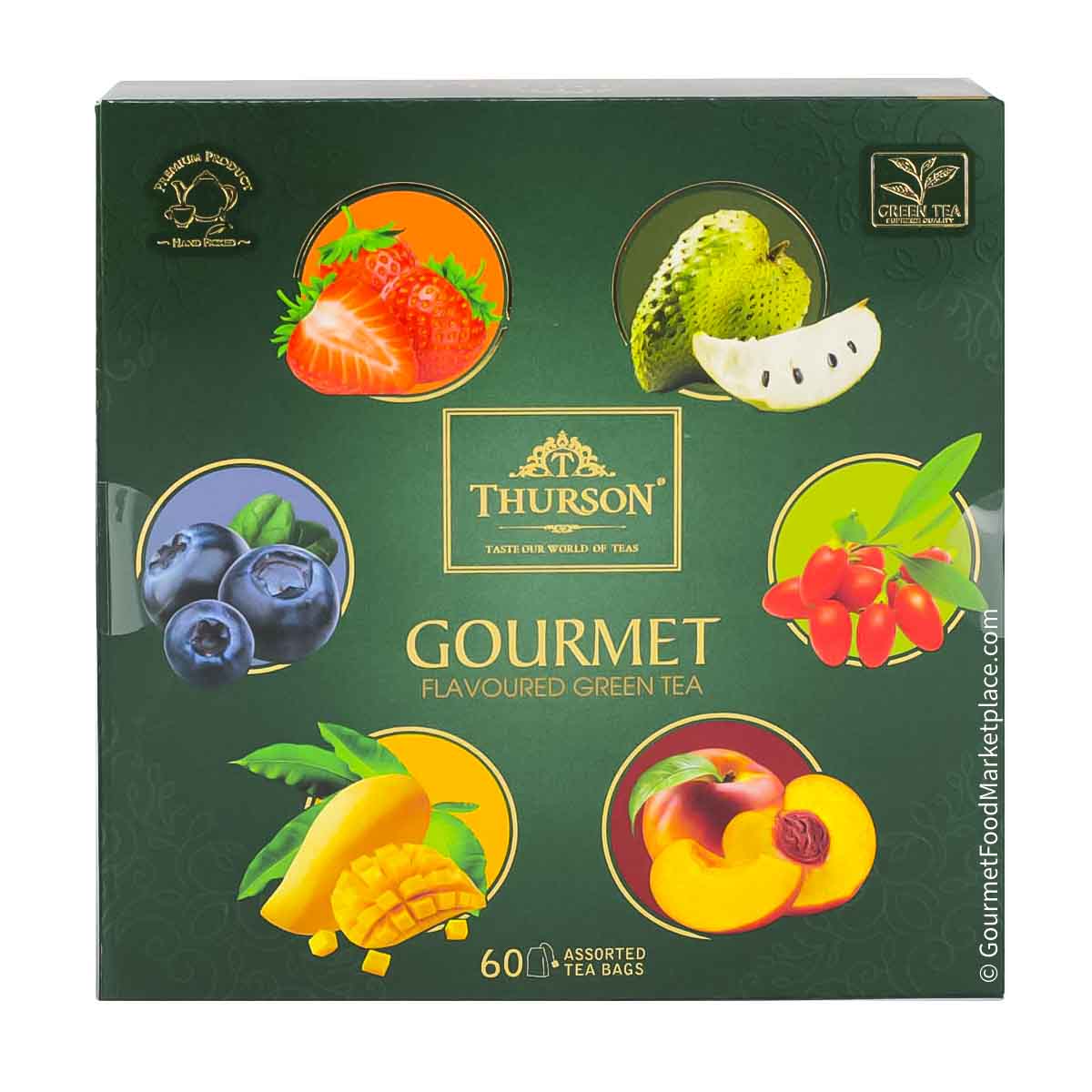 Thurson Assorted Fruit Green Tea, 60 Bags 2