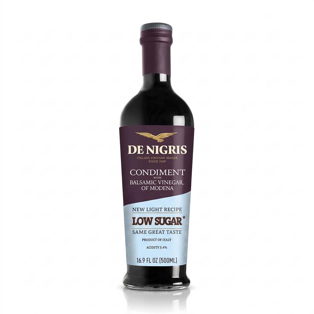 De Nigris Balsamic Vinegar Condiment, Low Sugar 1