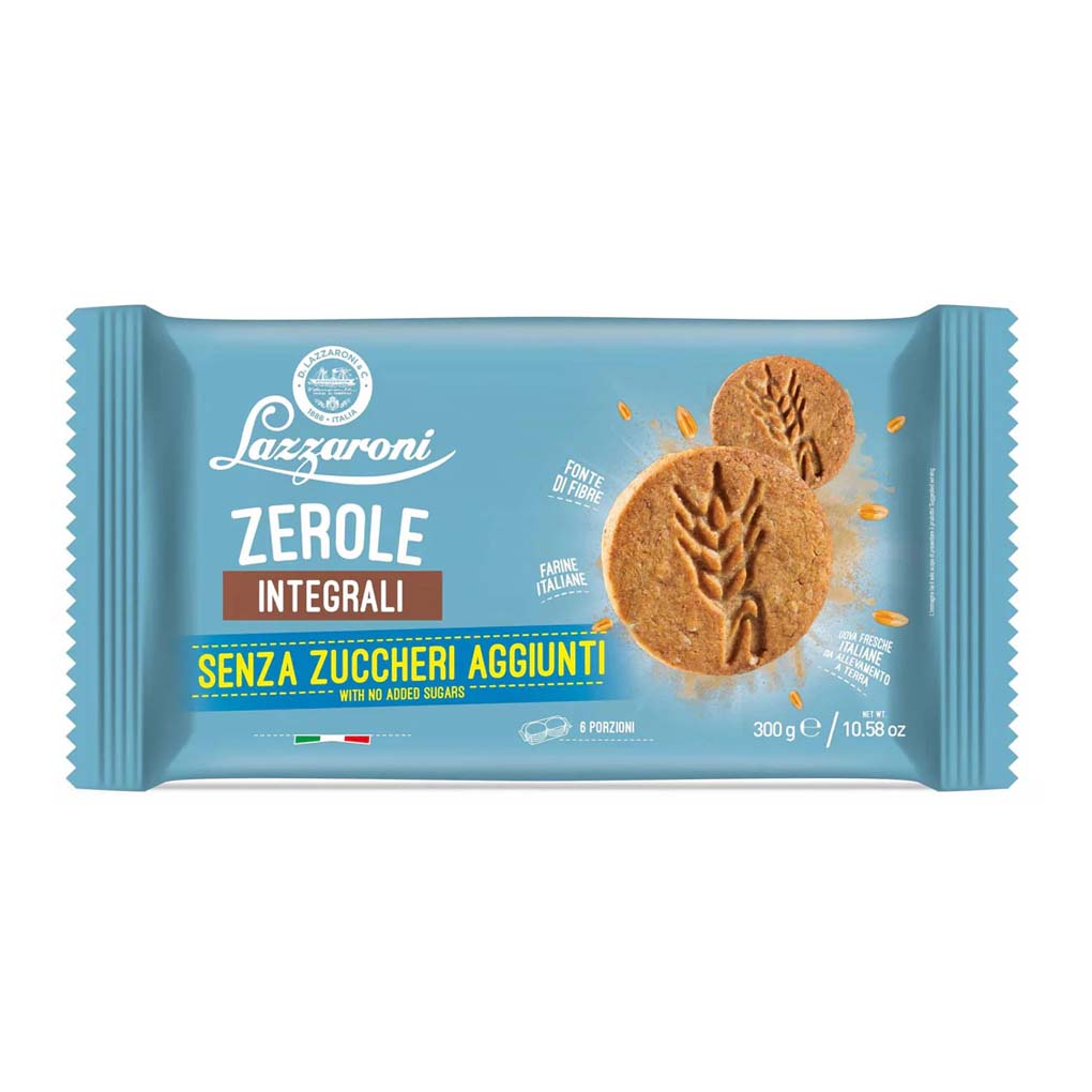 Lazzaroni Zerole Whole Wheat Cookies, No Added Sugar 1