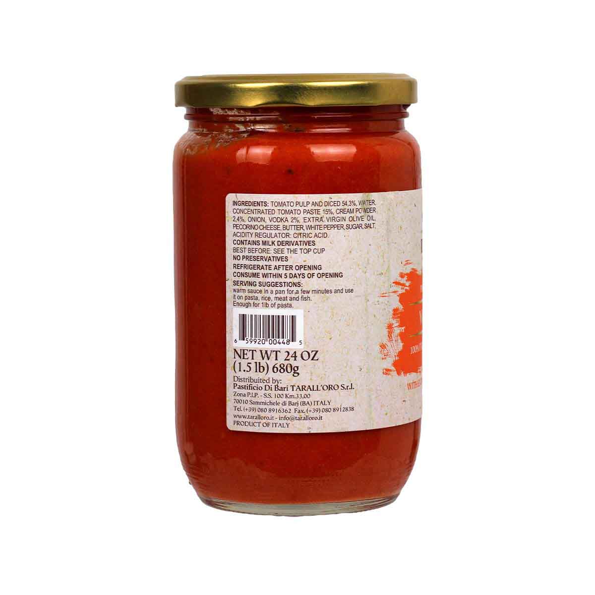 Di Bari Vodka Pasta Sauce, 100% Italian Tomatoes 2