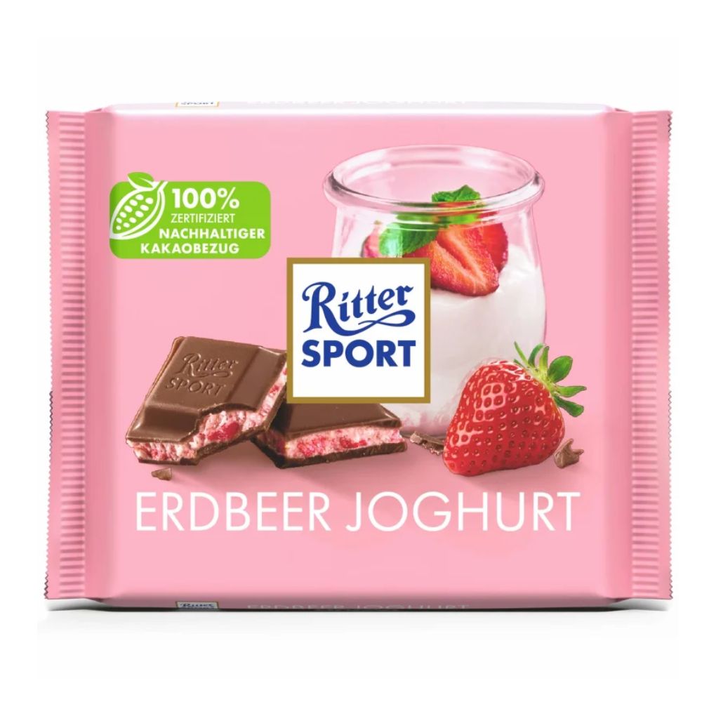 Ritter Sport Strawberry Yogurt Filling Milk Chocolate 1