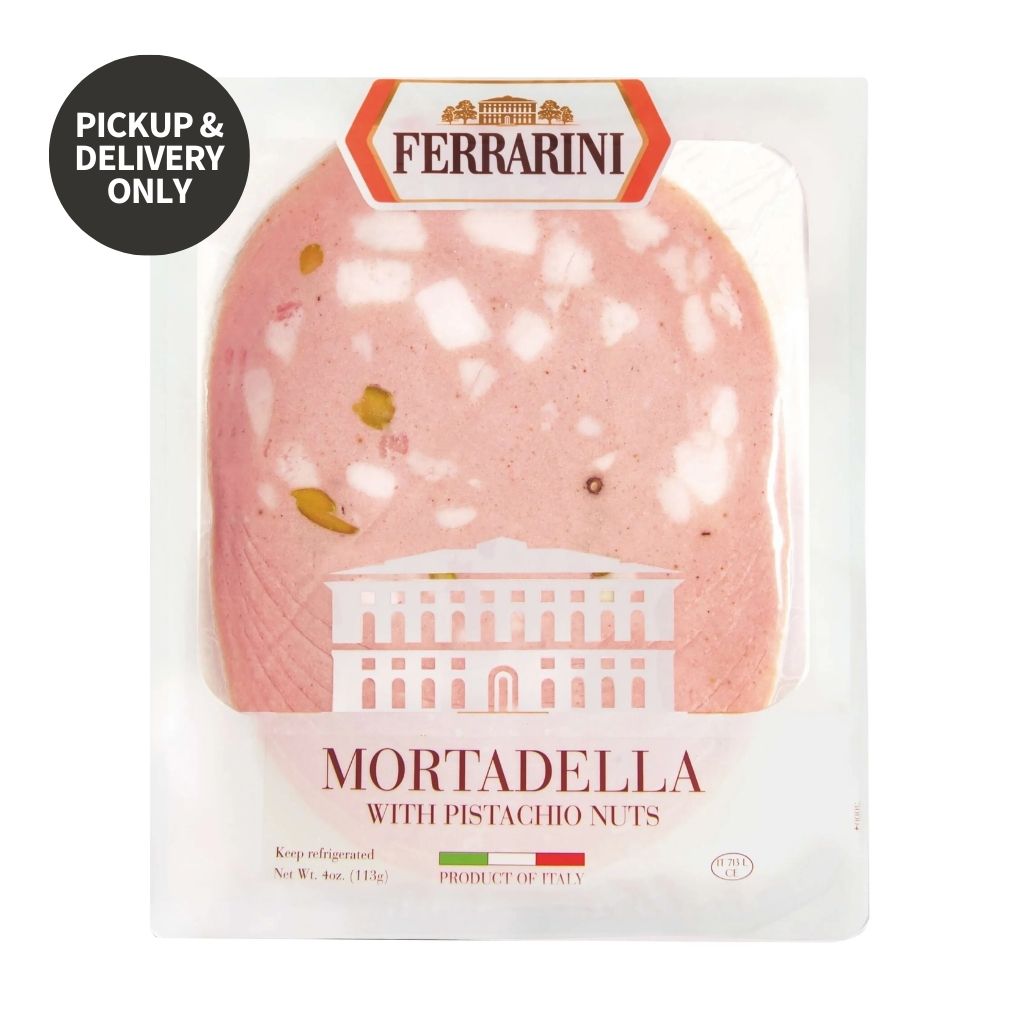 Ferrarini Mortadella with Pistachio, Sliced 1