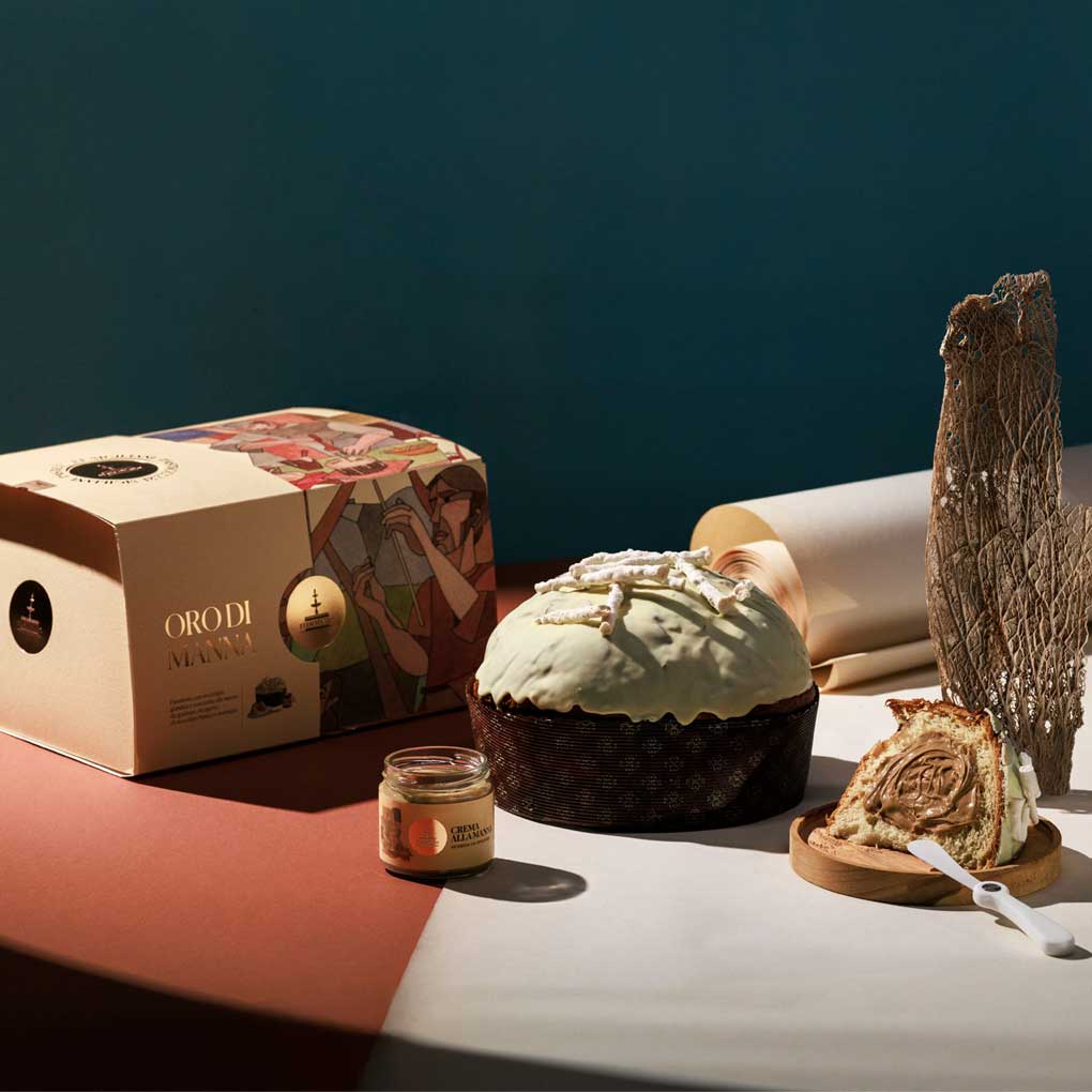 Fiasconaro Panettone Oro di Manna (with Manna Cream & Spreader) 2