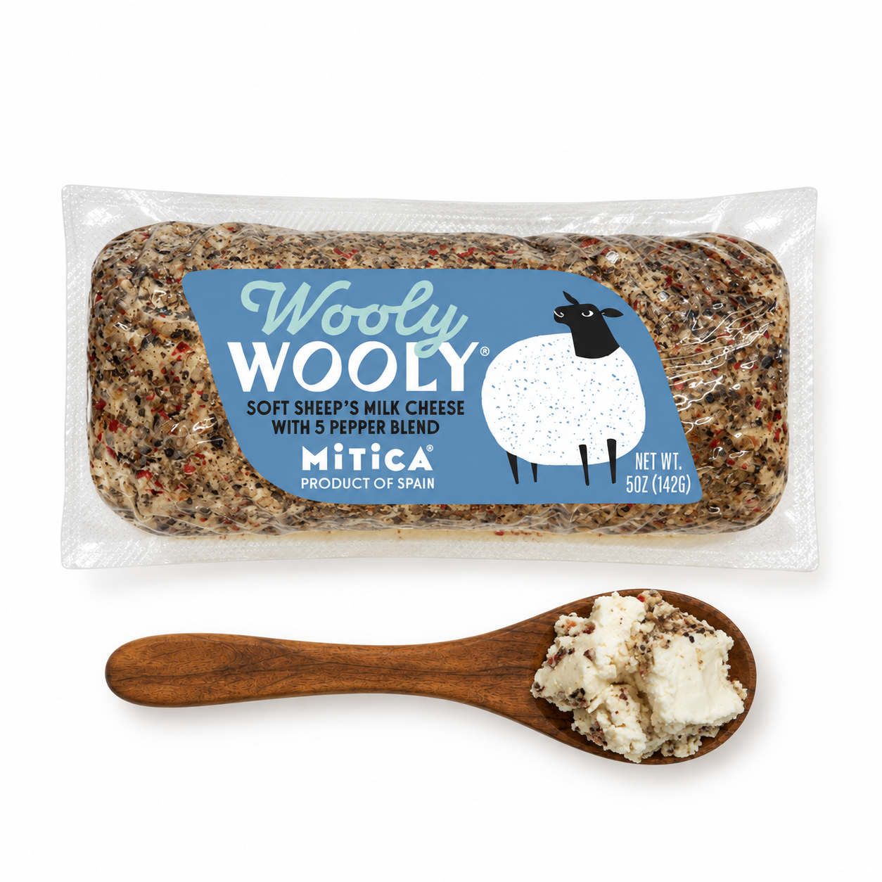 Mitica Wooly Wooly Fresh Sheep's Milk Cheese with Five Pepper Blend 1