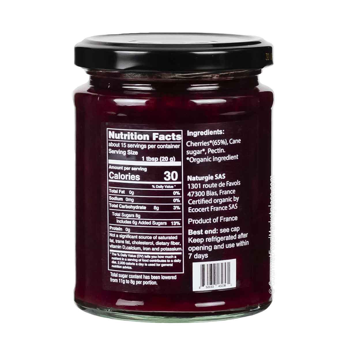 Favols Organic Cherry Spread, Reduced Sugar 2