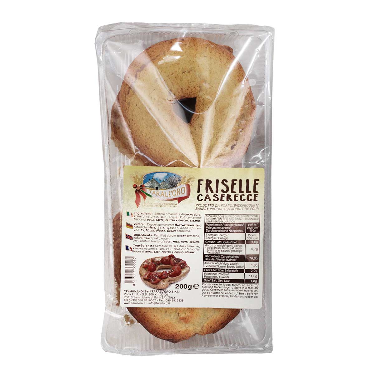 Tarall'Oro Italian Durum Wheat Friselle Caserecce 1