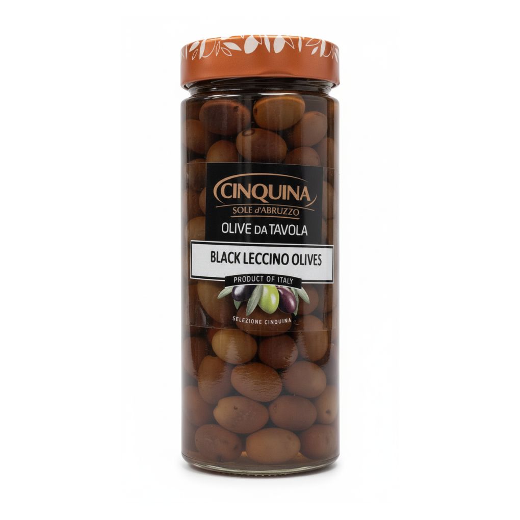 Cinquina Black Leccino Olives 1