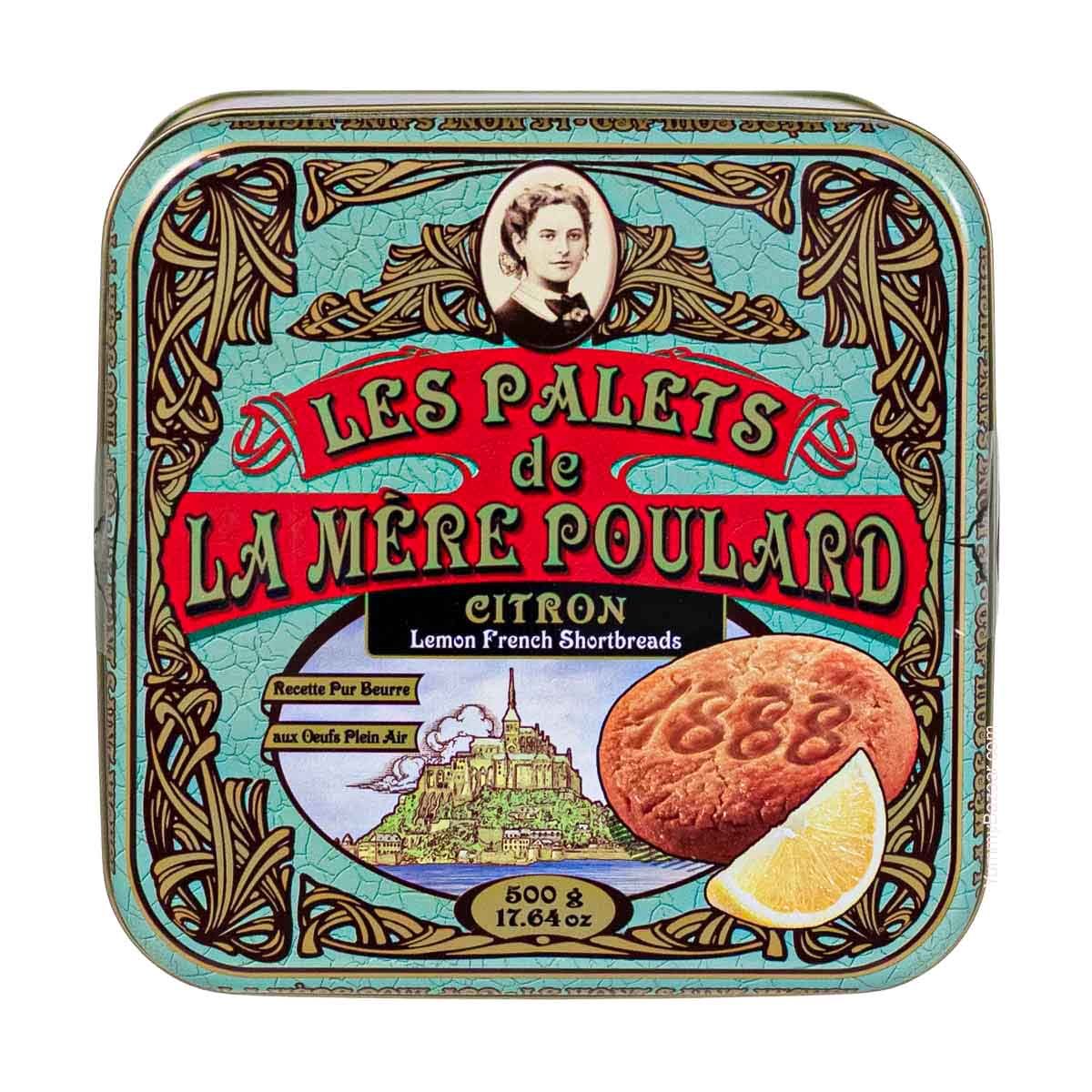 La Mere Poulard French Lemon Cookies Palets in Luxury Tin 1