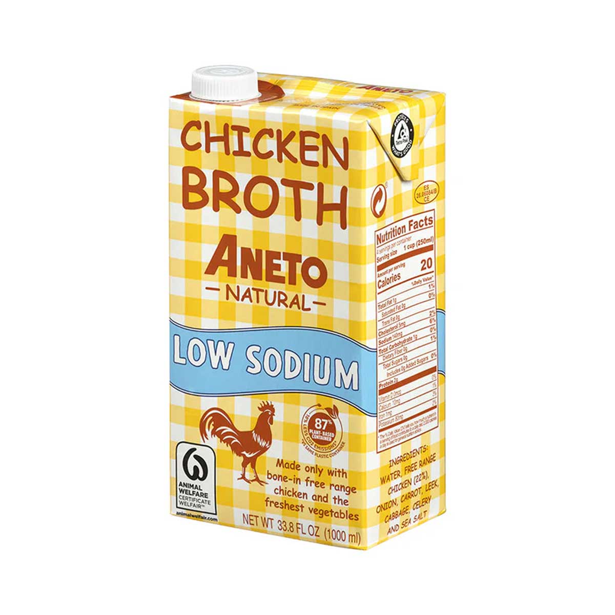 Aneto Low Sodium Chicken Broth from Spain 1