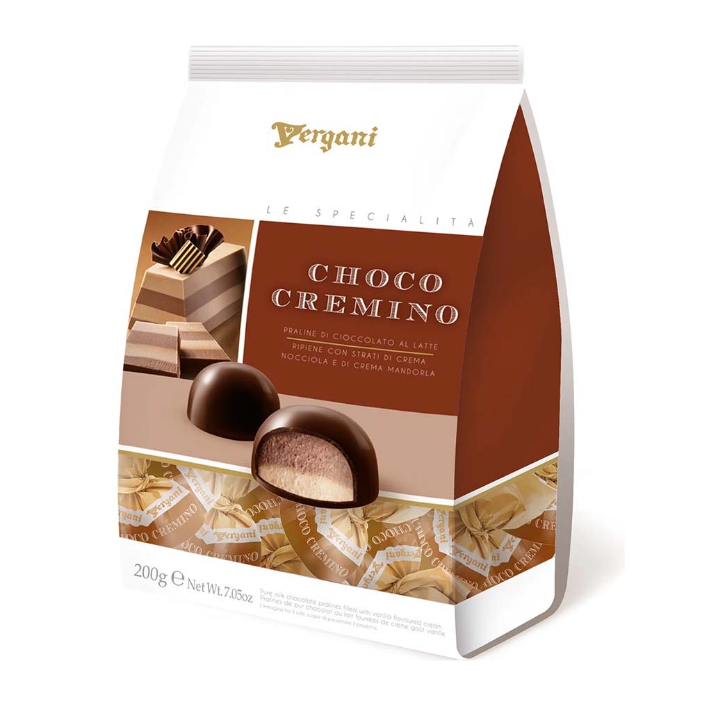 Vergani Choco Cremino Pralines with Hazelnut and Almond Filling 1