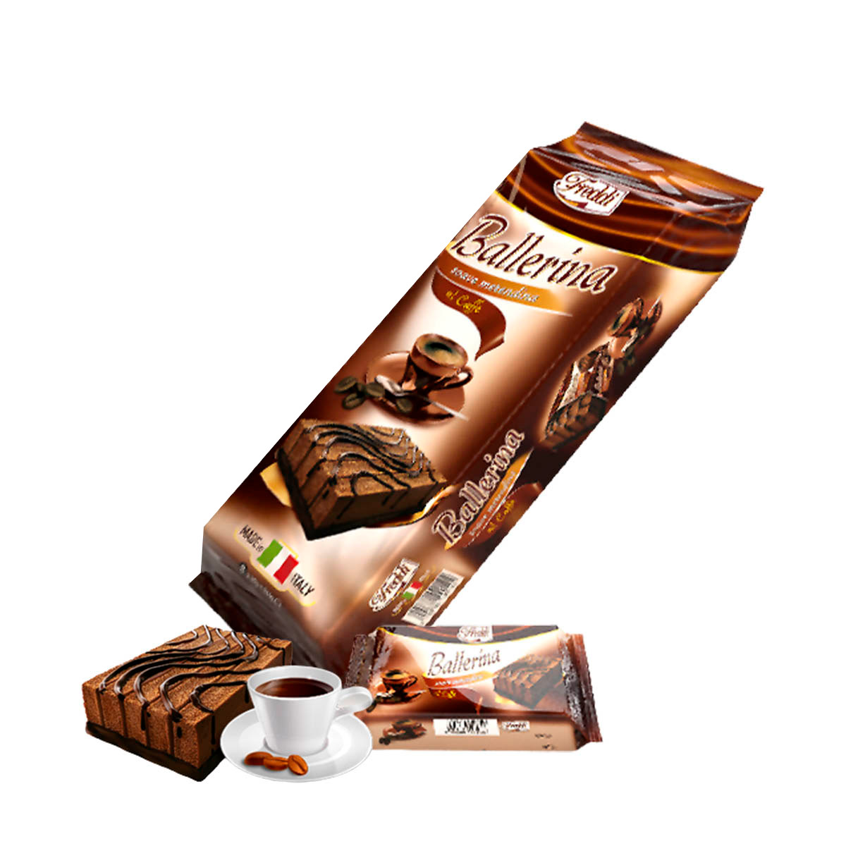 Freddi Coffee Cream Snack Cakes with Cocoa Base Ballerina 1